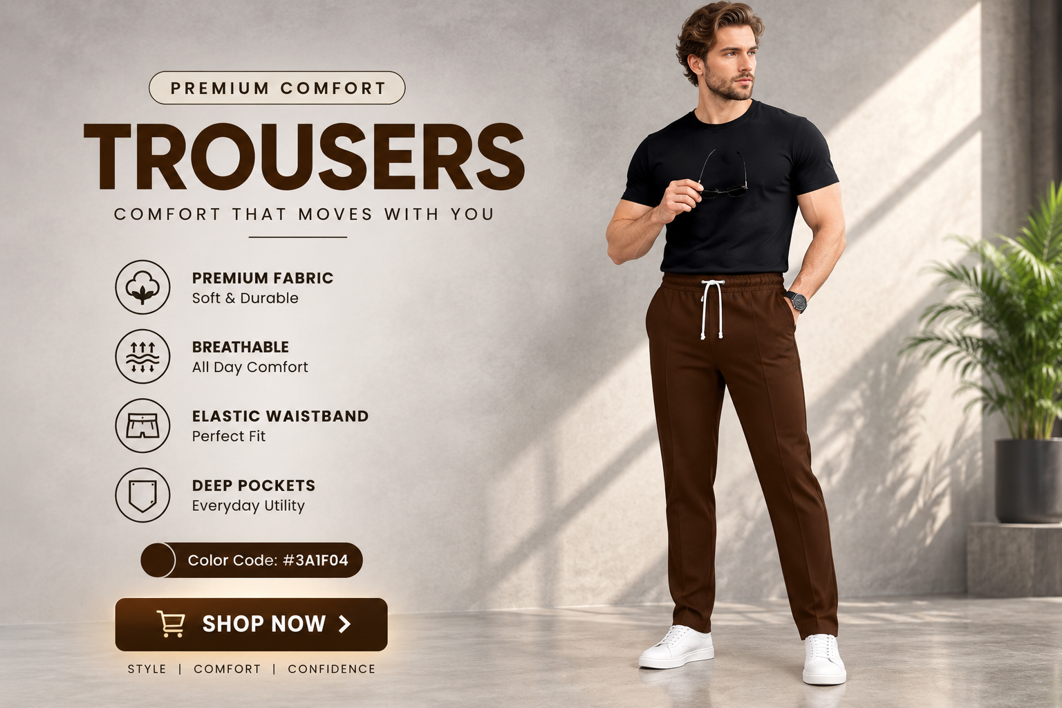 Front Seam Beggy Trouser