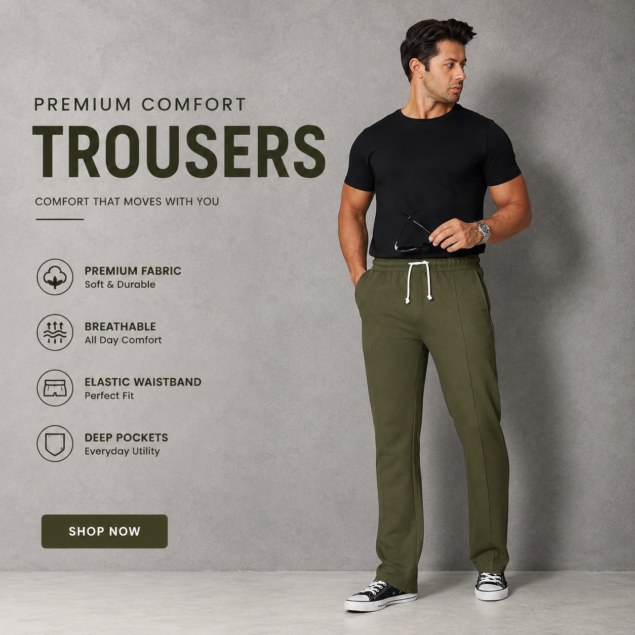 Front Seam Beggy Trouser